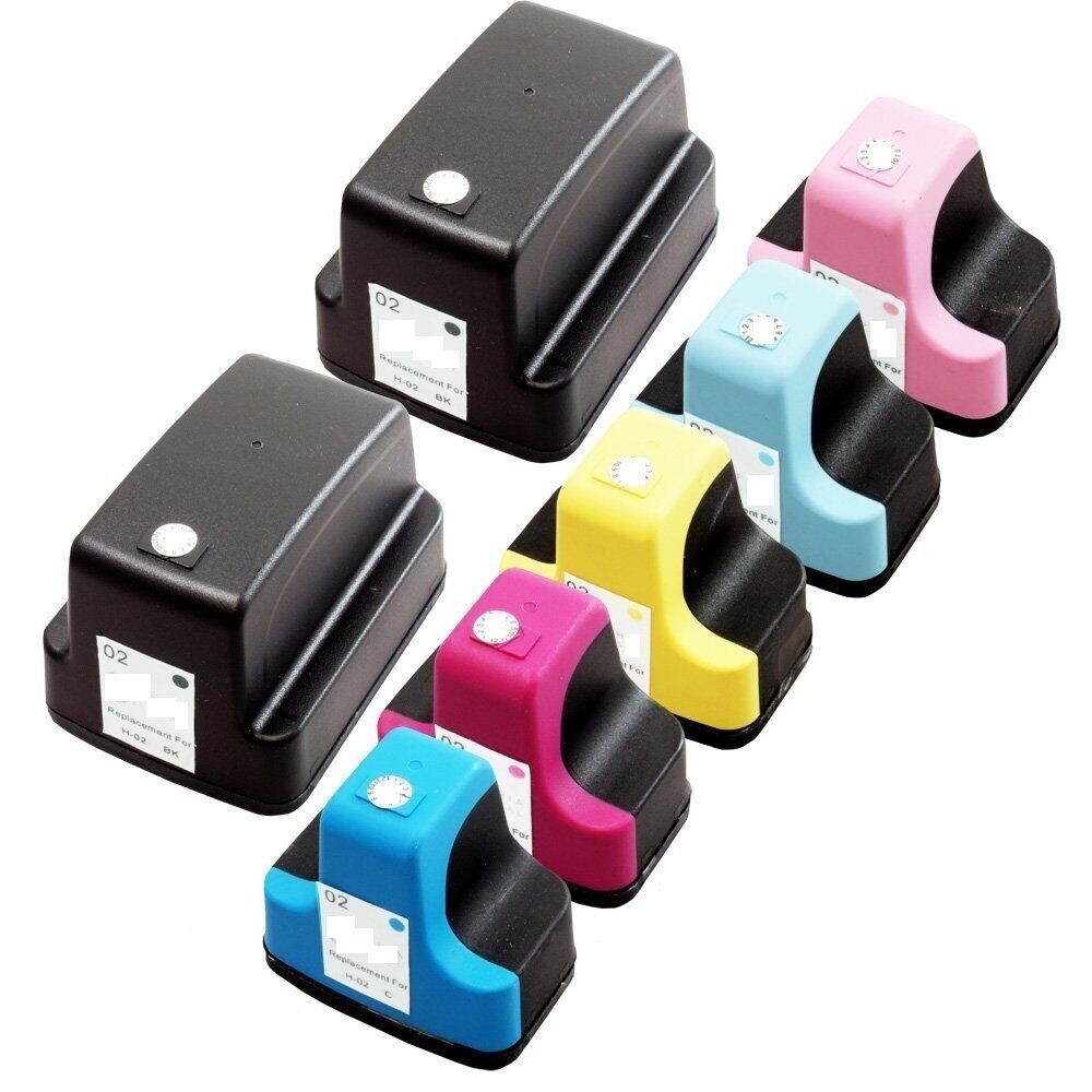 7 Compatible HP 02 02XL Ink Cartridges for Photosmart C5180 C7180 C7280 8230