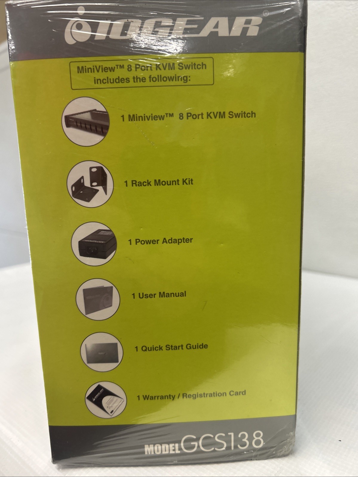 NEW SEALED IOGEAR Miniview ULTRA 8 Port KVM Switch GCS138 Video Signal Enhance
