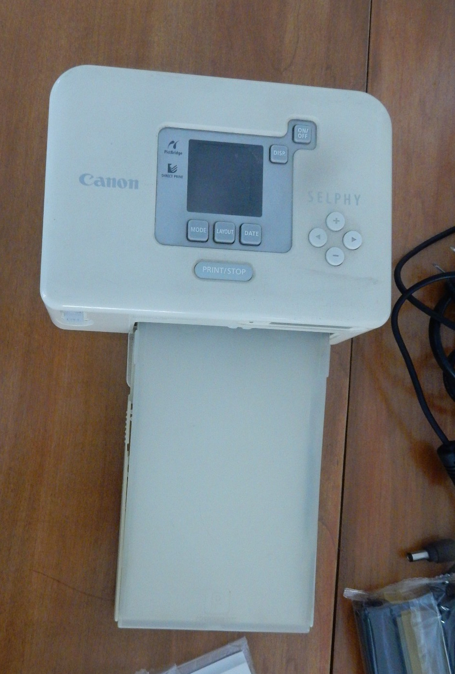 Canon SELPHY CP720 Printer w/Adapter, 5 paper, 3 inks, and software disk PARTS