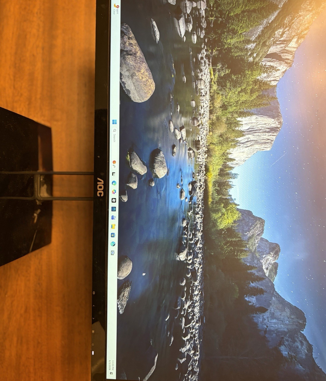 AOC LED 1080p Monitor 16:9 20 inch HDMI VGA Black (plus cords)