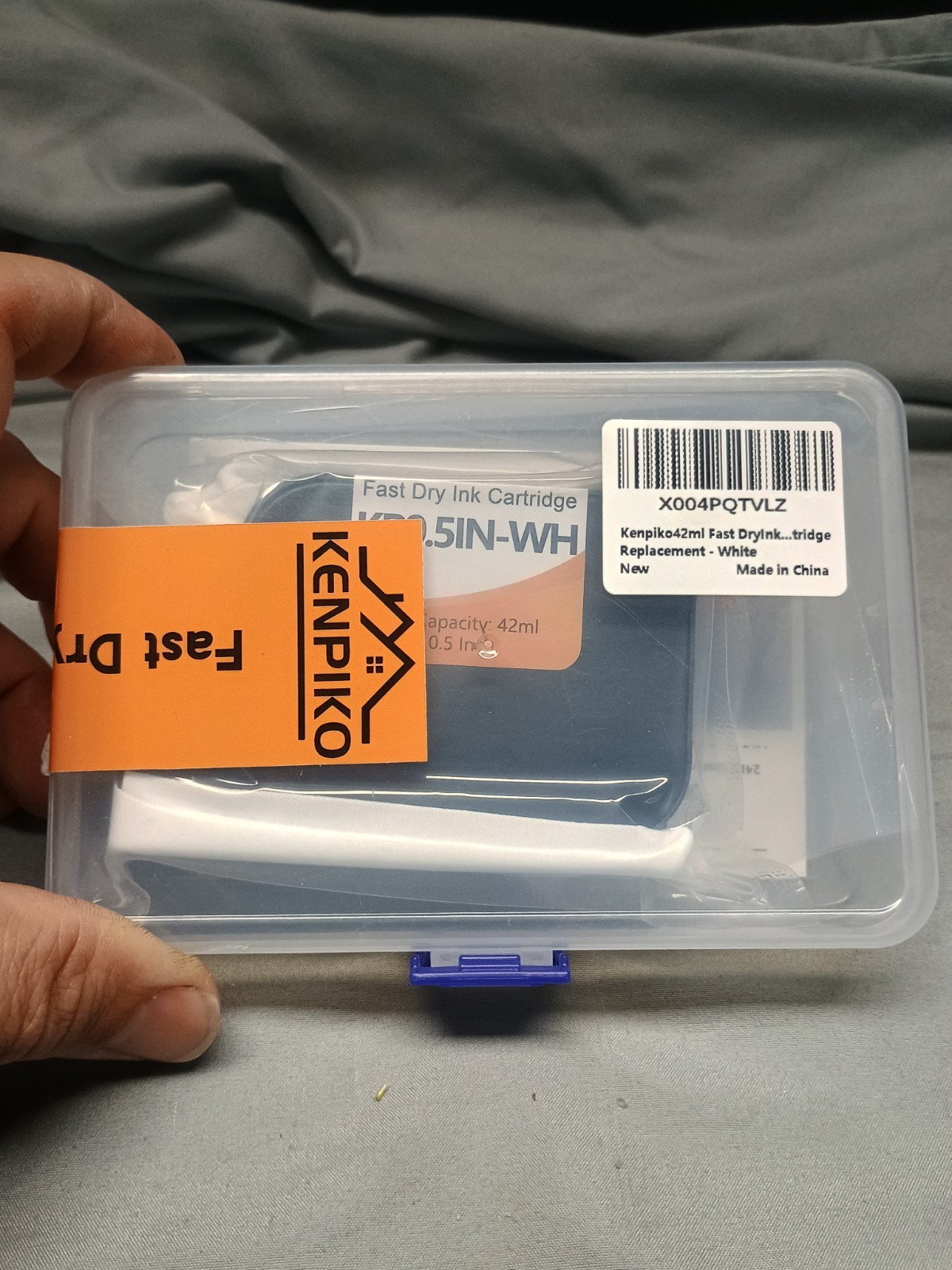 Kenpiko fast drying cartridge kp0.5in-wh 42ml .5in white ink
