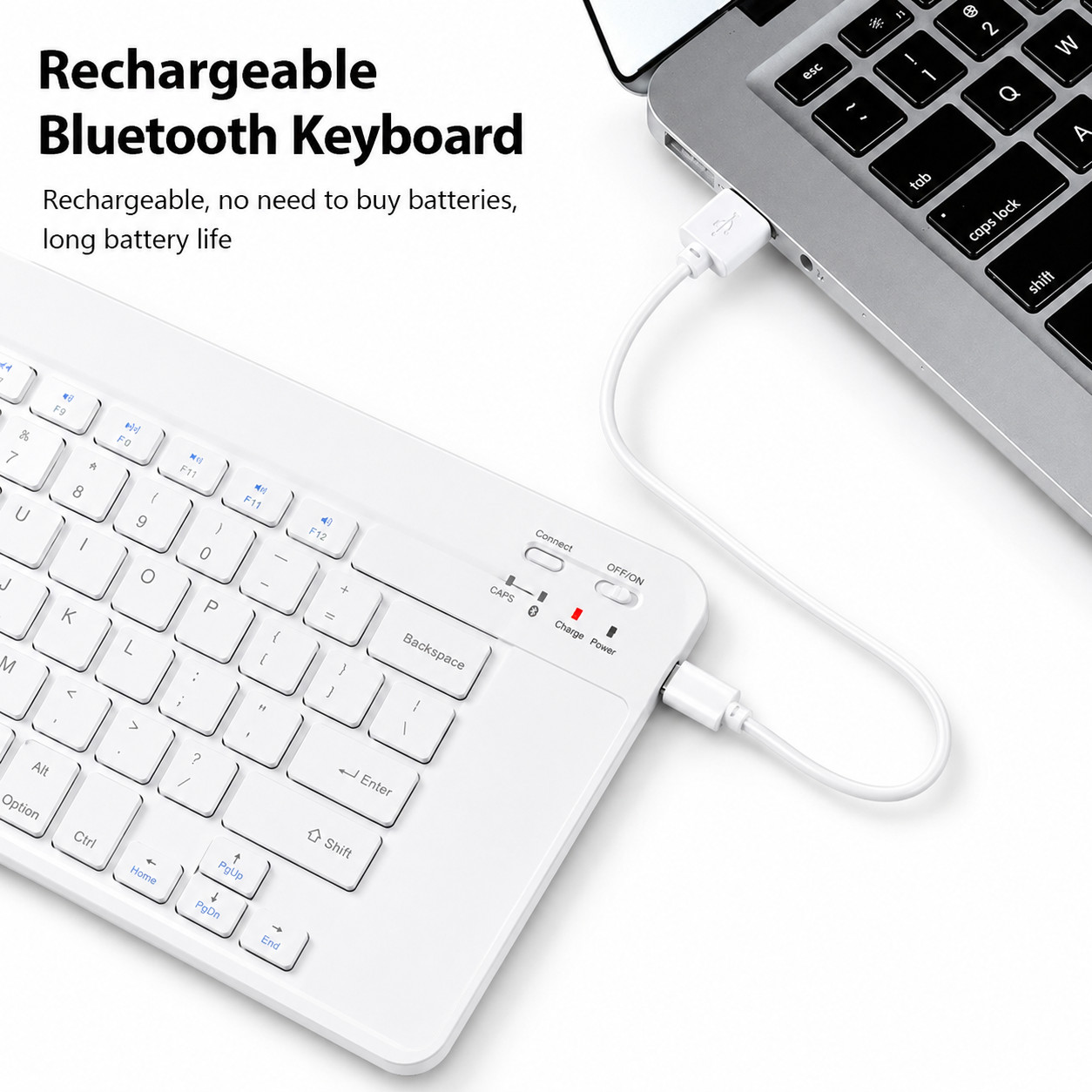 Wireless Bluetooth Keyboard For Windows PC Mac iOS Android iPhone Slim Tablet