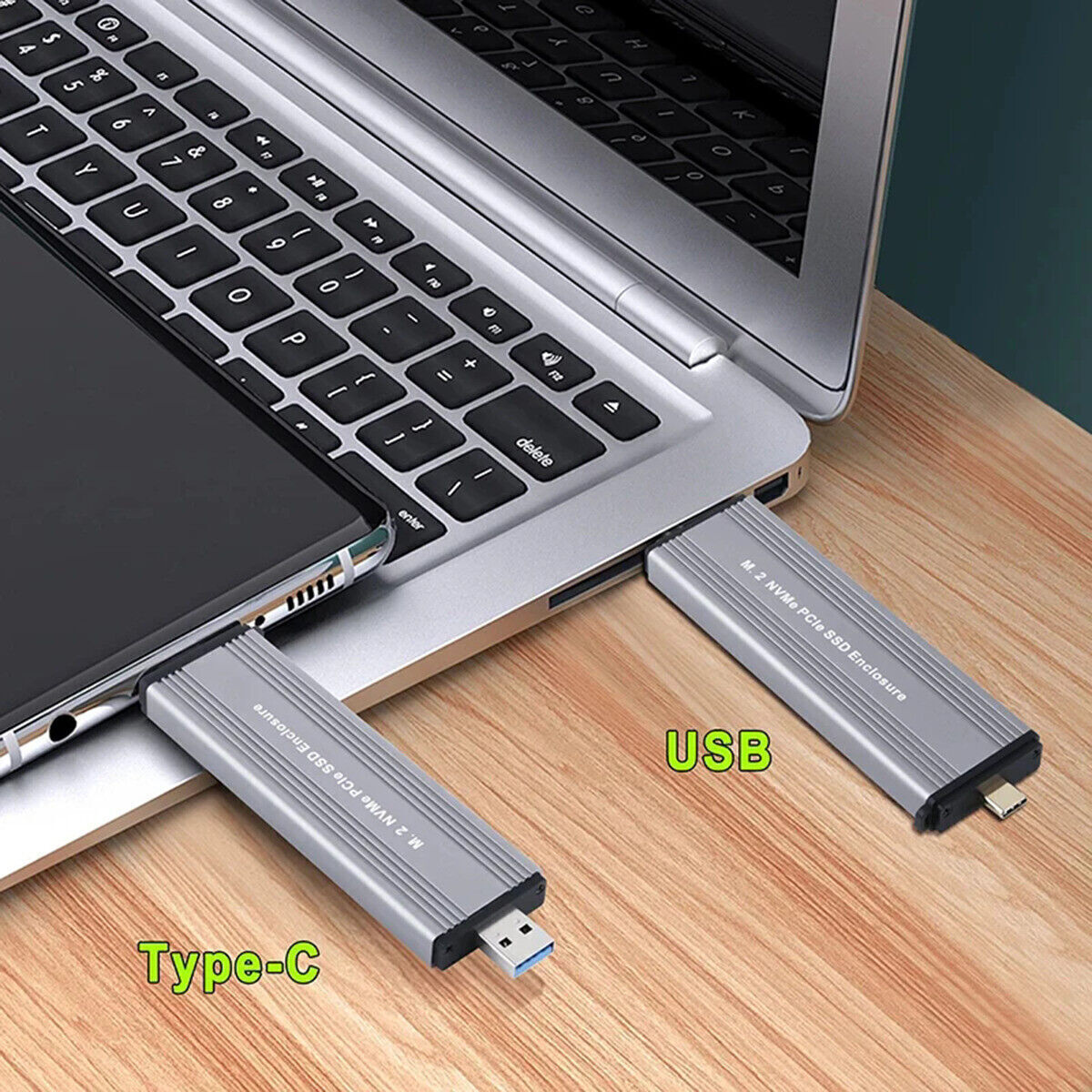 M.2 NVMe SSD To USB 3.1 Type C Drive External Enclosure Case Adapter 10 Gbps