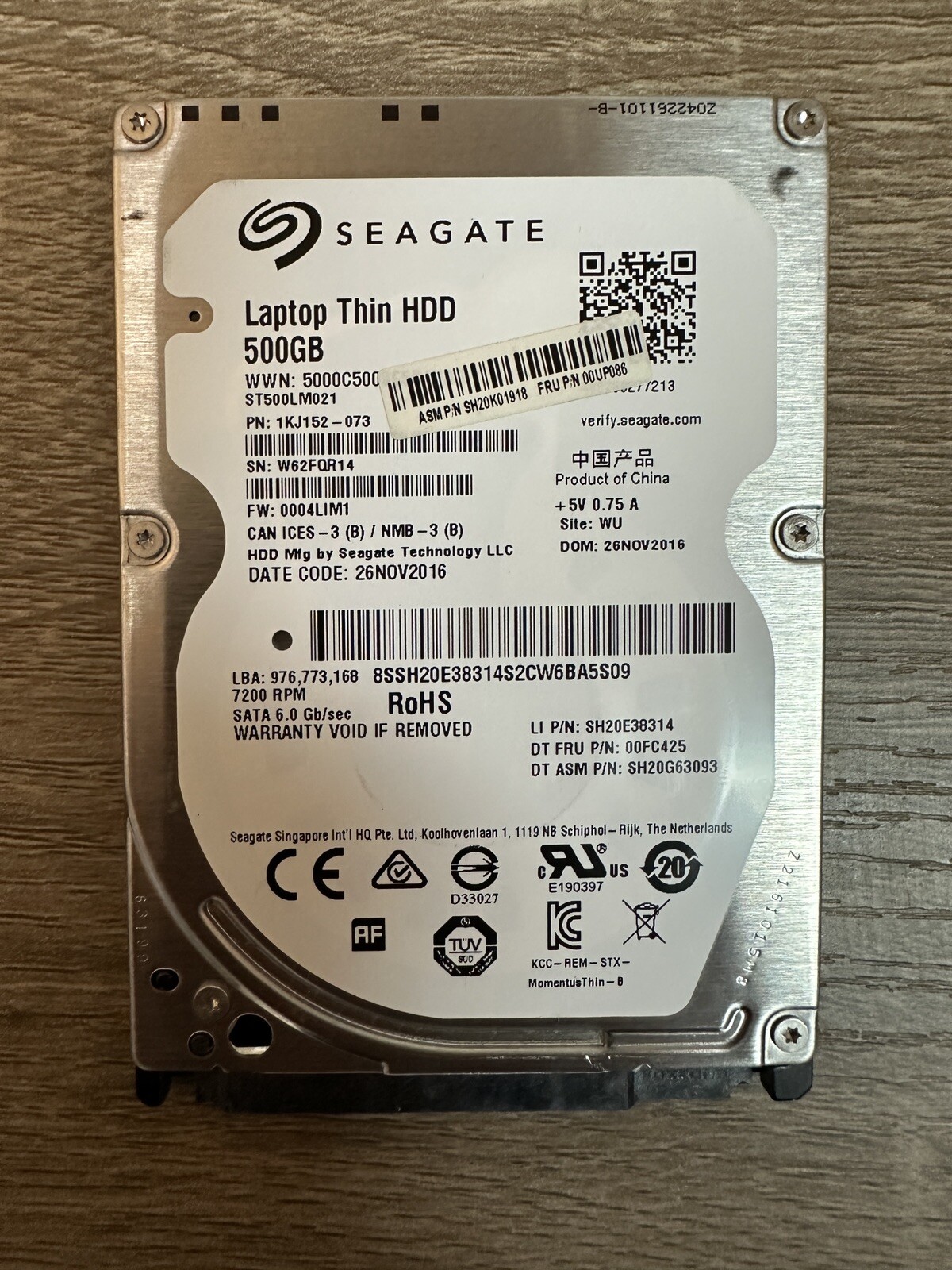Seagate ST500LM021 1KJ152-073 0004LIM1 500gb 2.5″ Sata