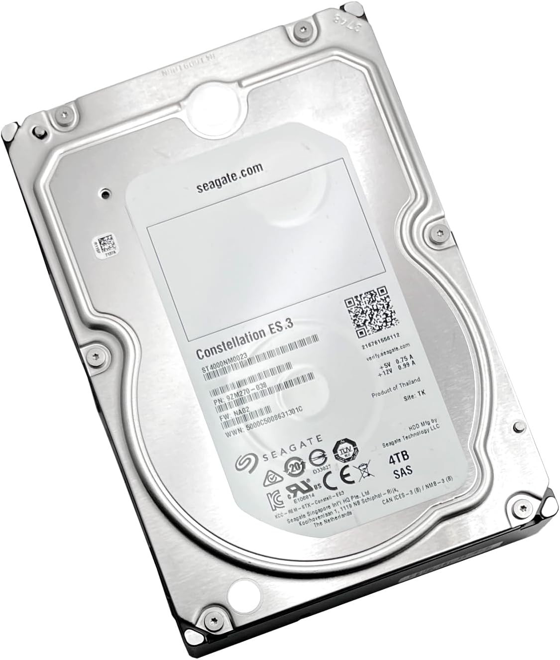 Enterprise Capacity 3.5 HDD Constellation ES 4TB 7200RPM 6Gbps SAS 128 MB Cac…