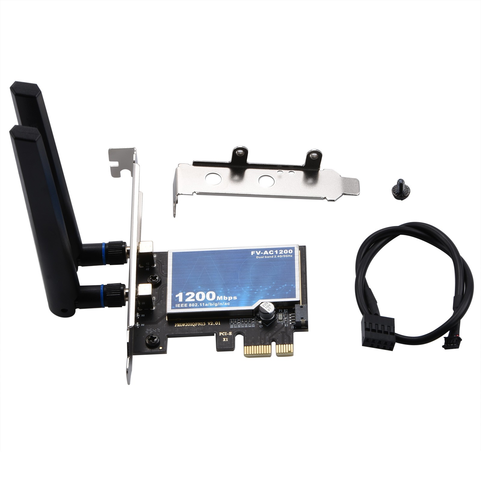 PCIe WiFi Bluetooth Card FV-AC1200 Dual Band 867Mbps w/ High Low Profile Bracket