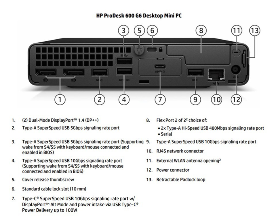 HP ProDesk 600 G6 Desktop Mini PC | Core i5-10500T | 16GB RAM | 256GB NVMe | W11