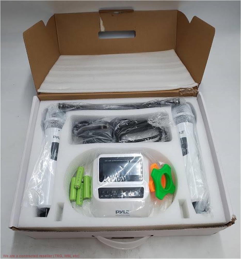 Pyle UHF Wireless Microphone System – White **OPEN BOX**