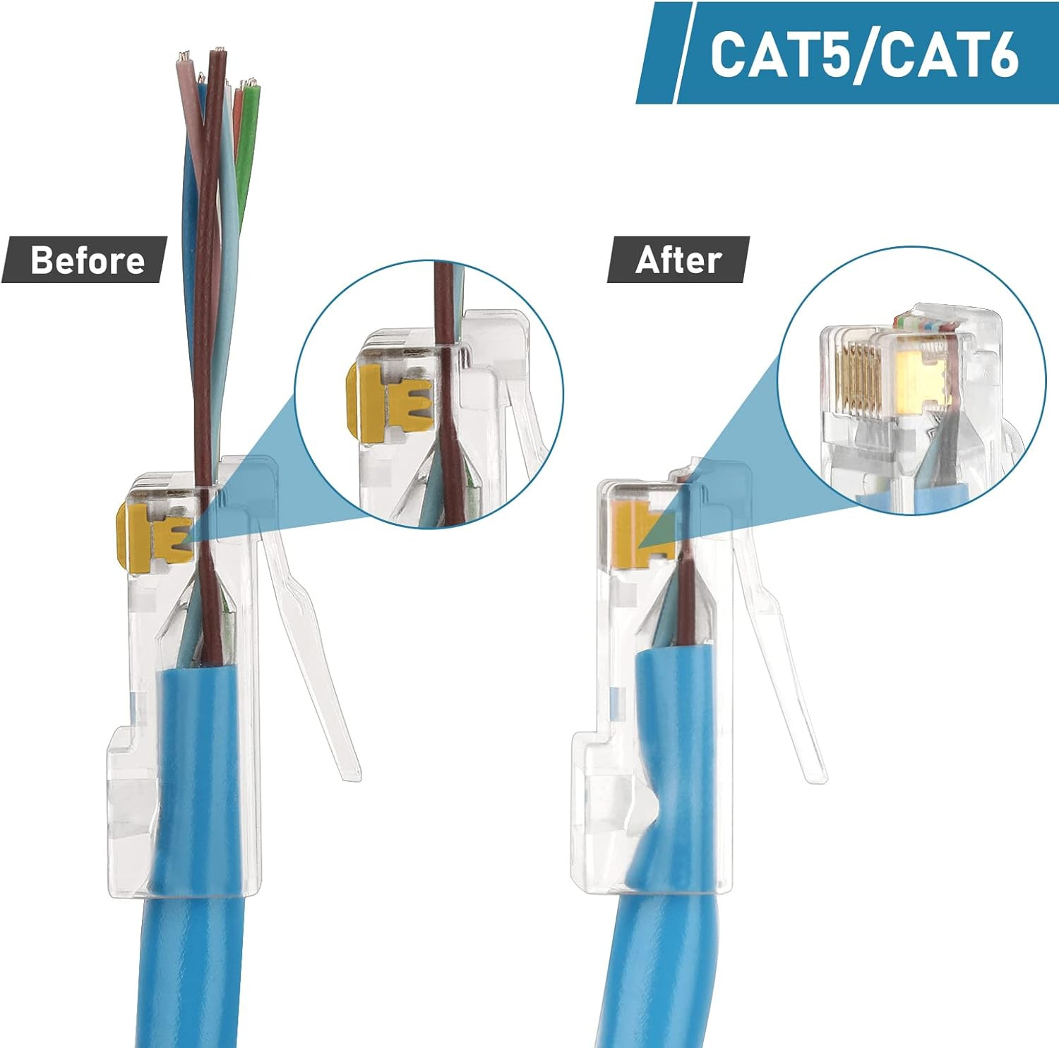 RJ45 Pass through Crimp Tool Ethernet Crimping Tool for CAT7/CAT6/CAT5