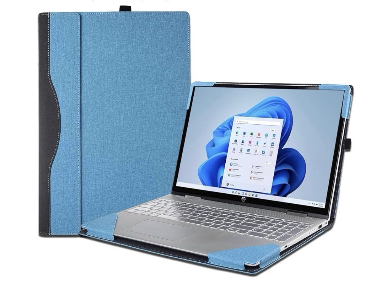 Blue/Black Sleeve Case Cover for HP 16 in Laptop