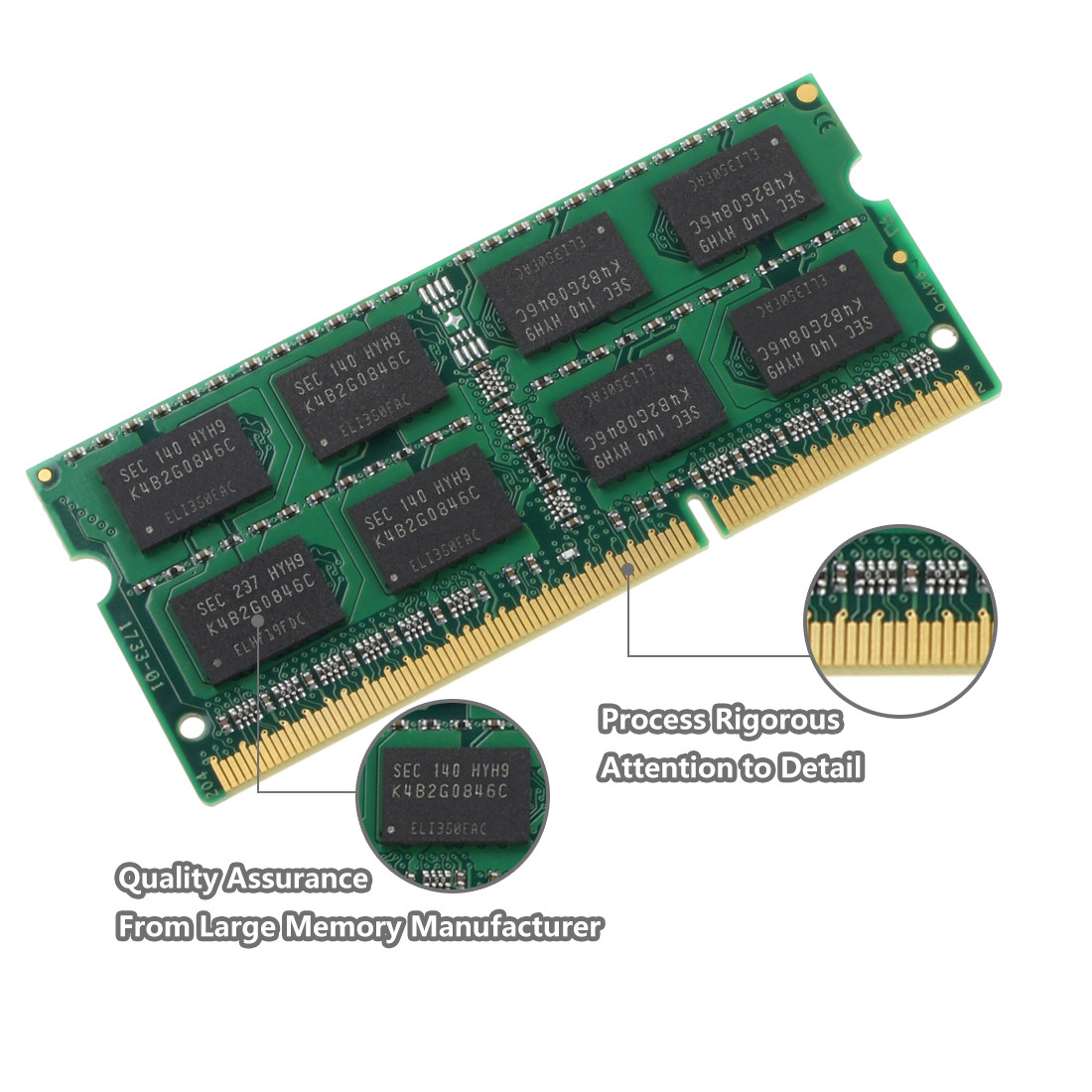 8GB Samsung 2x 4GB 2RX8 DDR3 1066MHz PC3-8500S 204PIN SO-DIMM Laptop RAM Memory