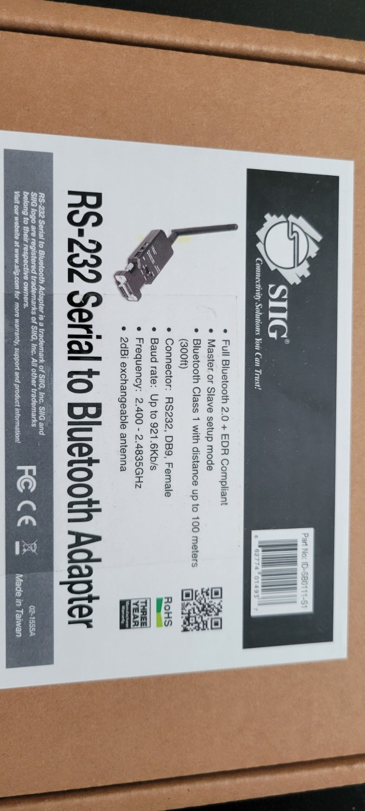 siig rs232 serial to bluetooth adapter black 3 amp fuse +12v power usb cables