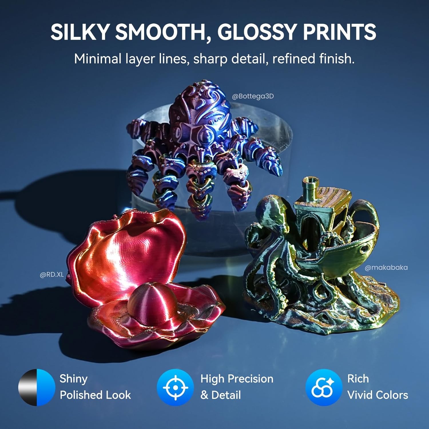 [BUY 6 PAY 4]JAYO 1.1KG PLA Meta PETG SILK PLA+ ABS 3D Printer Filament 1.75mm