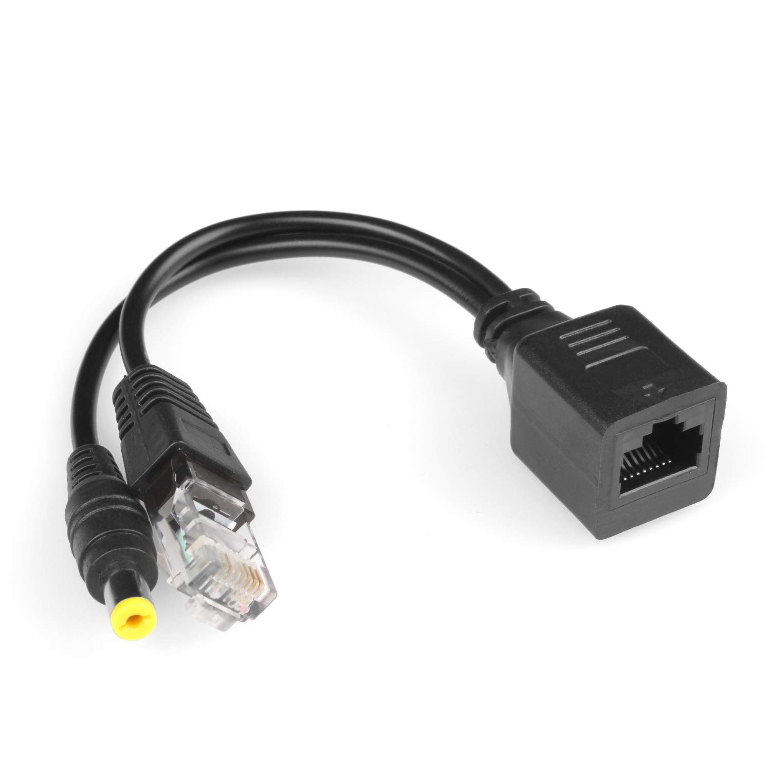 6Pair Passive PoE Injector Splitter Kit 5.5×2.1mm DC Connector RJ45 Adapters