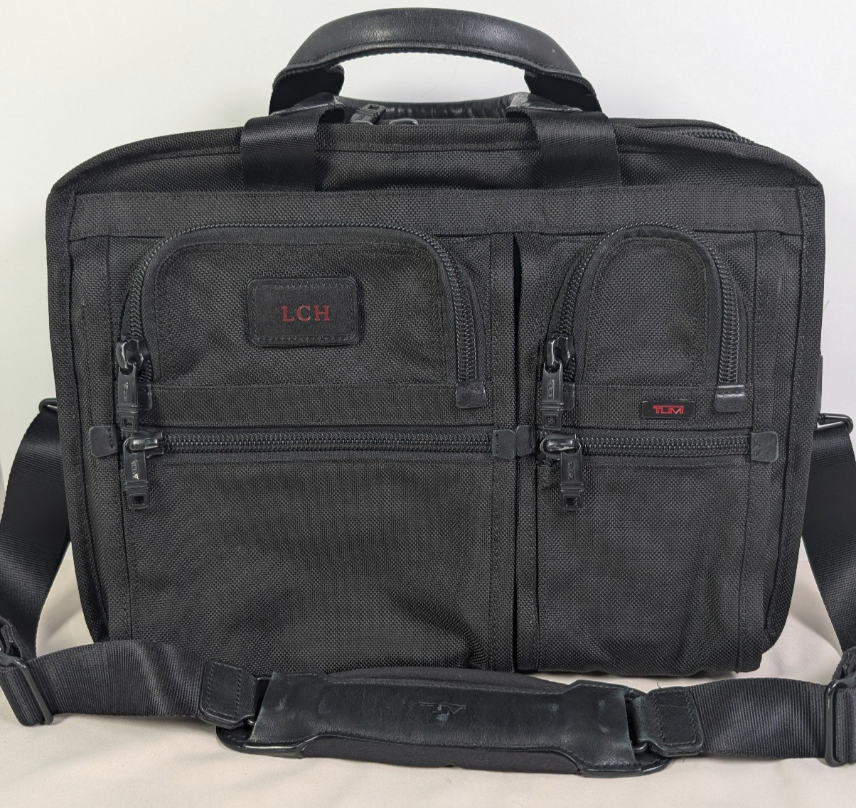 TUMI Alpha T-Pass 26516DH Laptop Messenger Bag Black Ballistic Nylon Travel