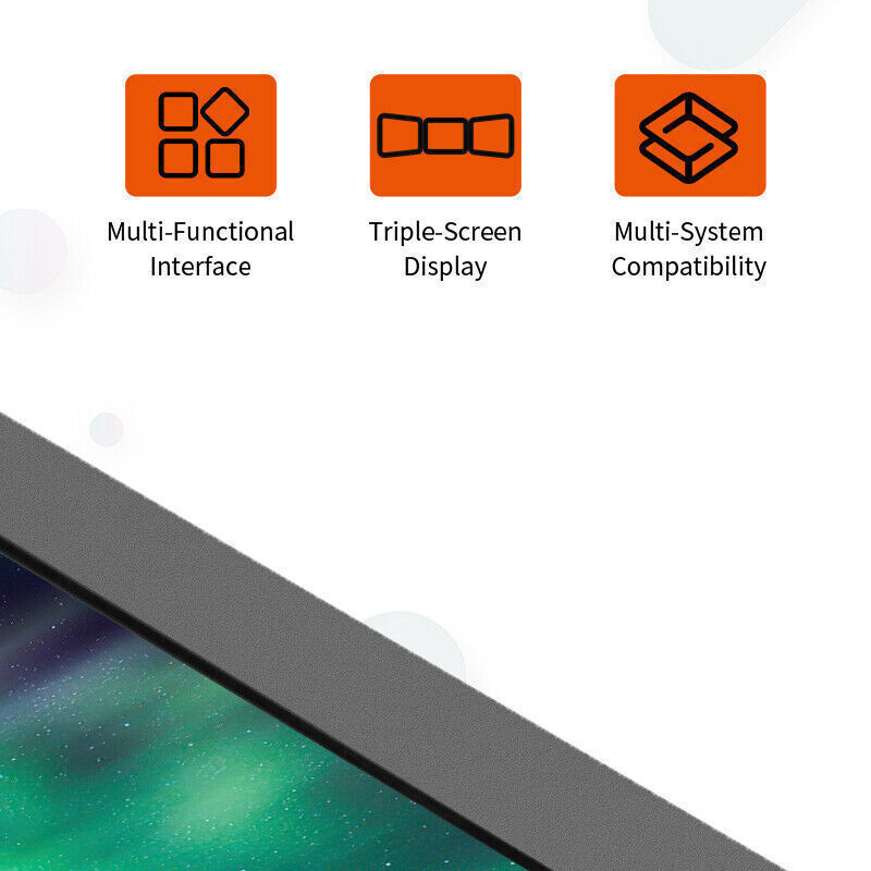 11.6” Triple Portable Monitor Laptop Monitor Extender Dual Screen FHD HDMI USBC