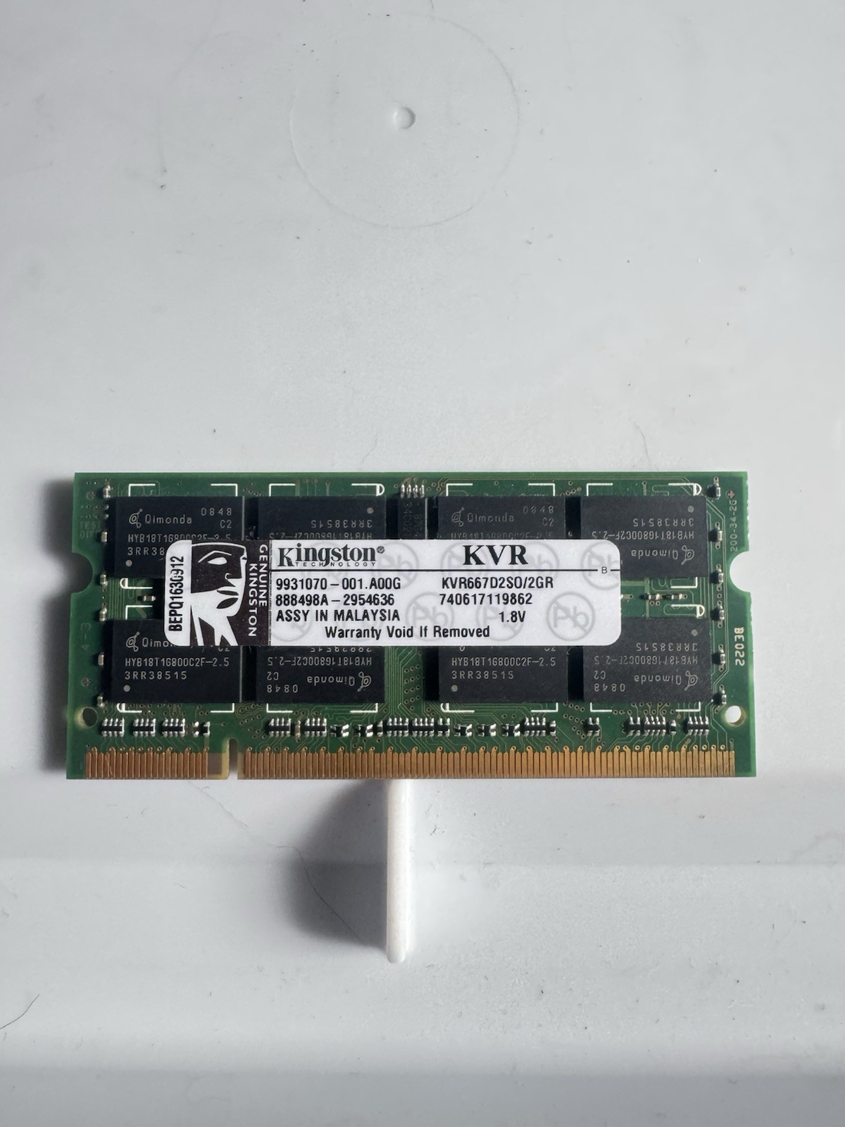 Kingston 2GB DDR2 667 COMPUTER RAM Memory KVR667D2S0/2GR