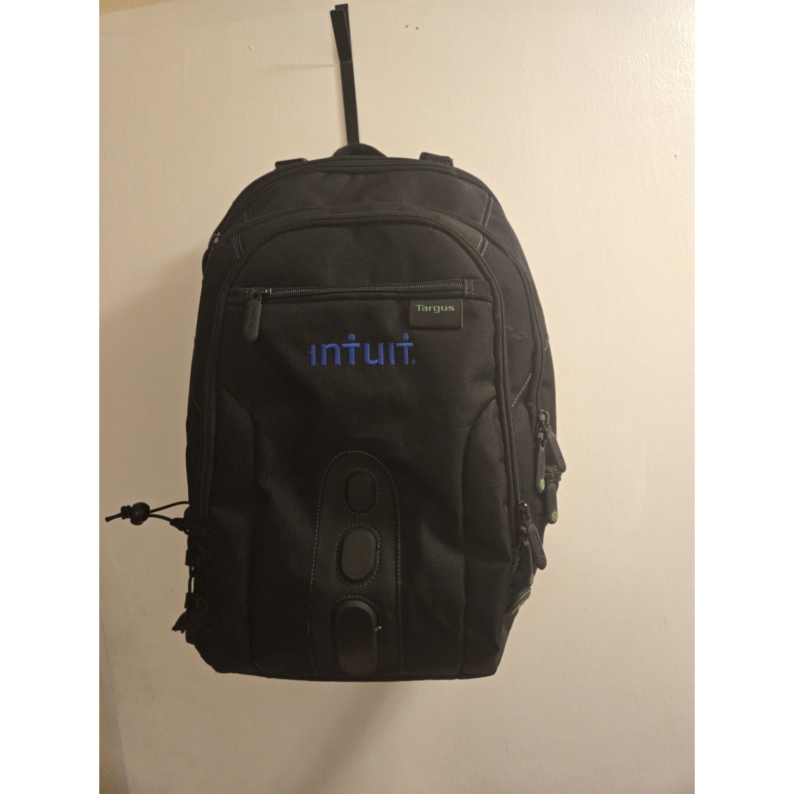INTUIT Targus EcoSmart Laptop Backpack Black And Blue with Compartments & Pocket