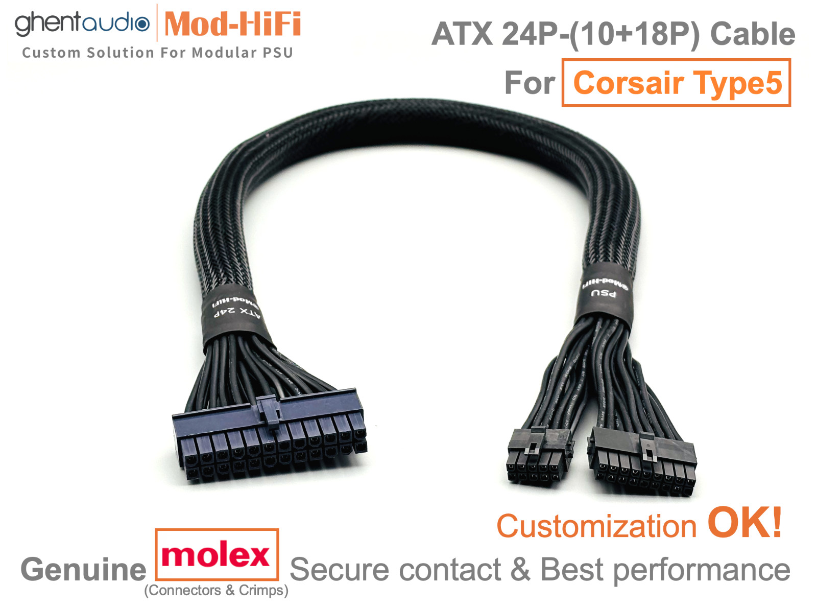 ⚡️ATX 24-Pin Cable for Corsair SF Series SF750 SF850 SF1000 – 📏60cm / 24 inch