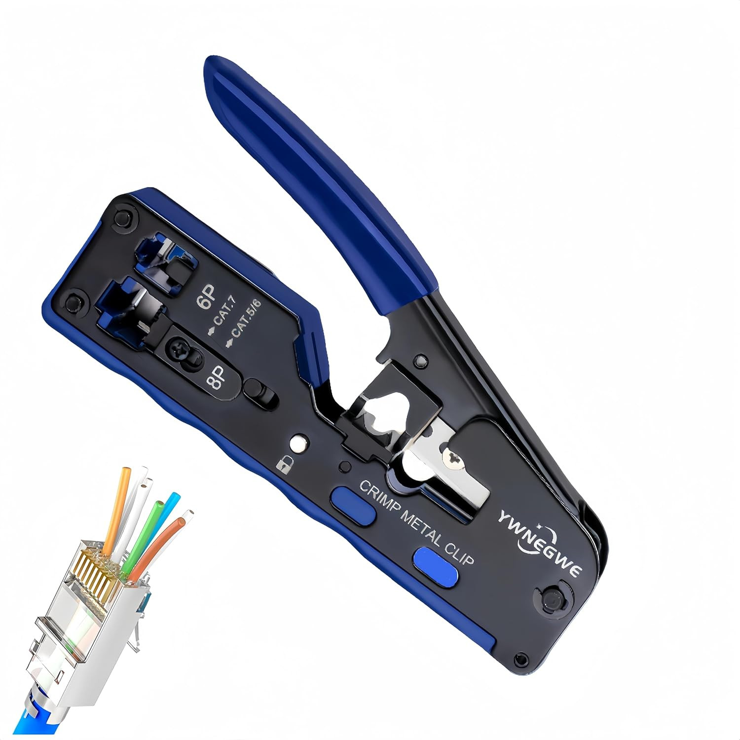 RJ45 Pass through Crimp Tool Ethernet Crimping Tool for CAT7/CAT6/CAT5