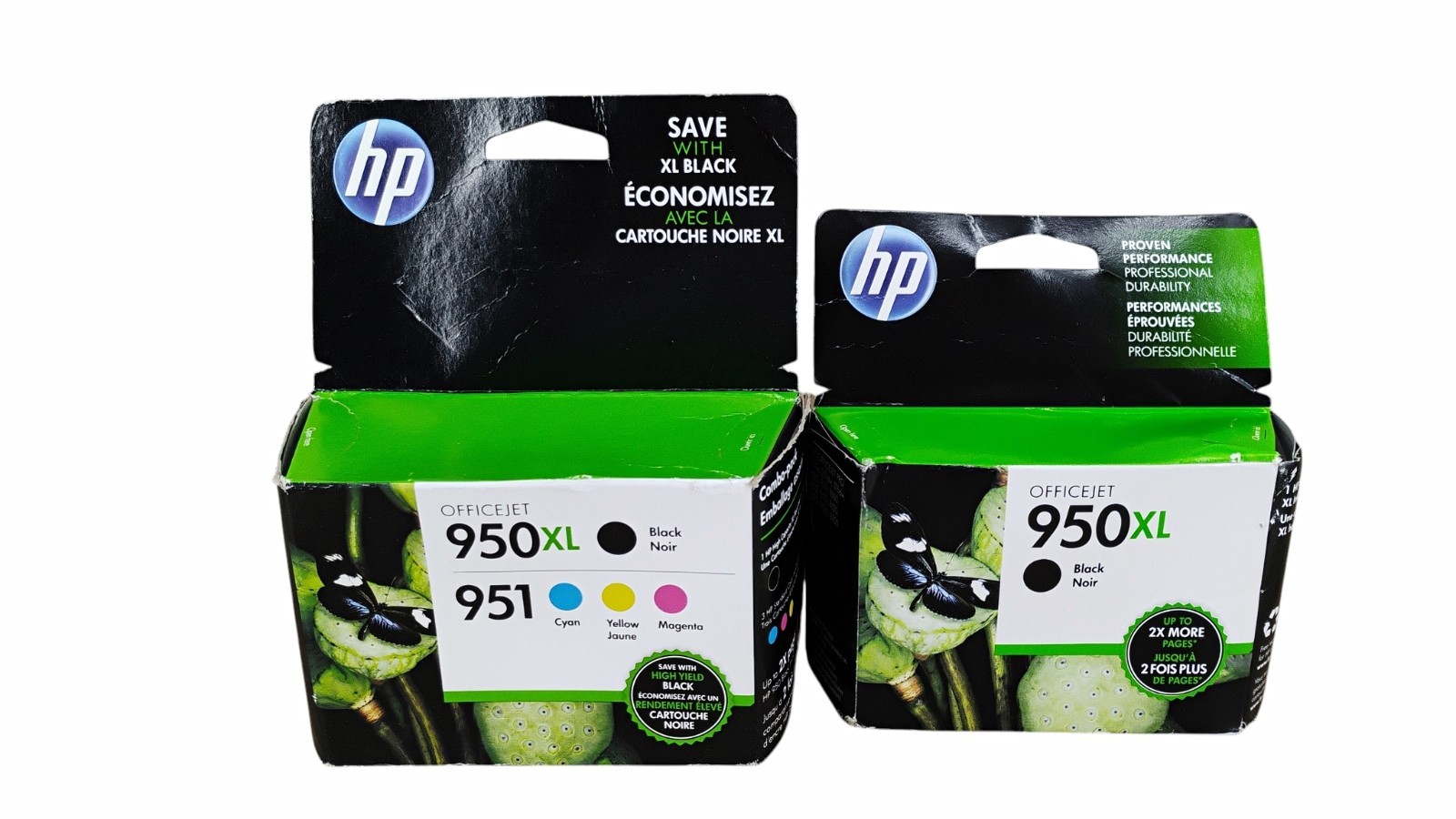 HP 950XL/951 (C2P01FN) B/C/Y/M & HP 950XL Black Ink Cartridge Lot EXPIRED OEM