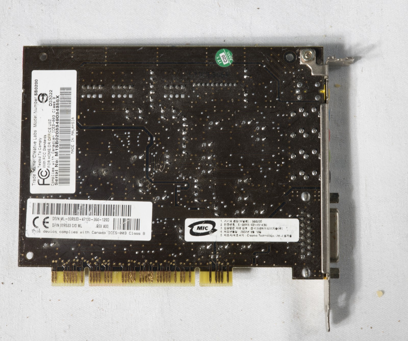 Vintage Creative Labs Sound Blaster Live! SB0200 PCI ISAP69