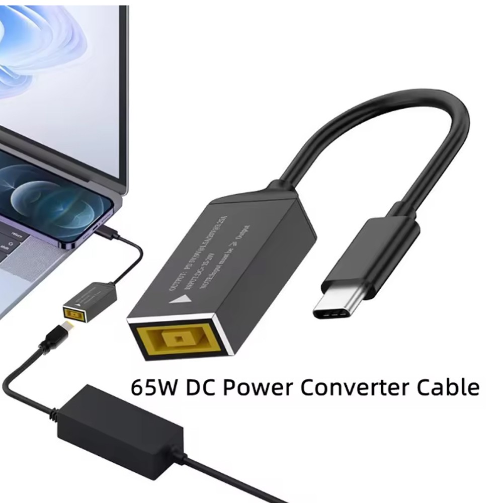 10Pcs Laptop Charger Converter 11mm to USB C For Lenovo Thinkpad with 10cm Cable