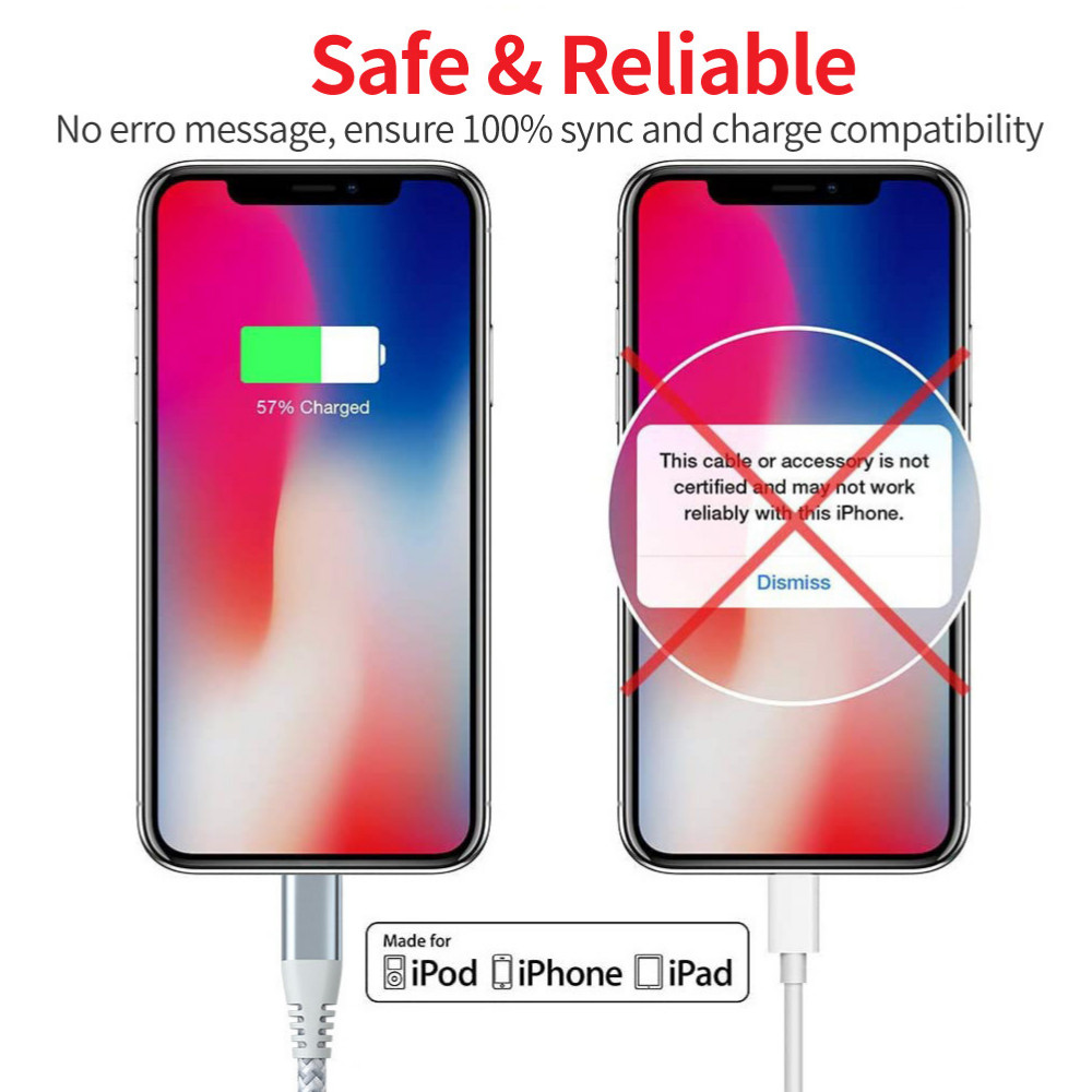 6/10FT USB to Type-C Charger Cable PD Fast Charging Cord for iPhone 14 13 12 11