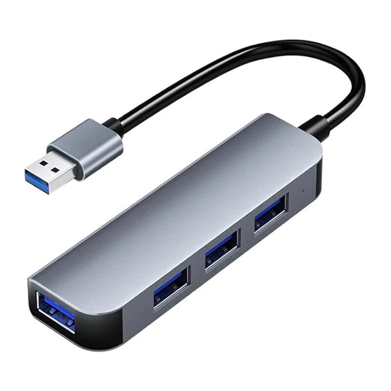 USB 3.0 HUB 4-USB Port Multi Adapter Charger Data For PC Mac Laptop Desktop LED