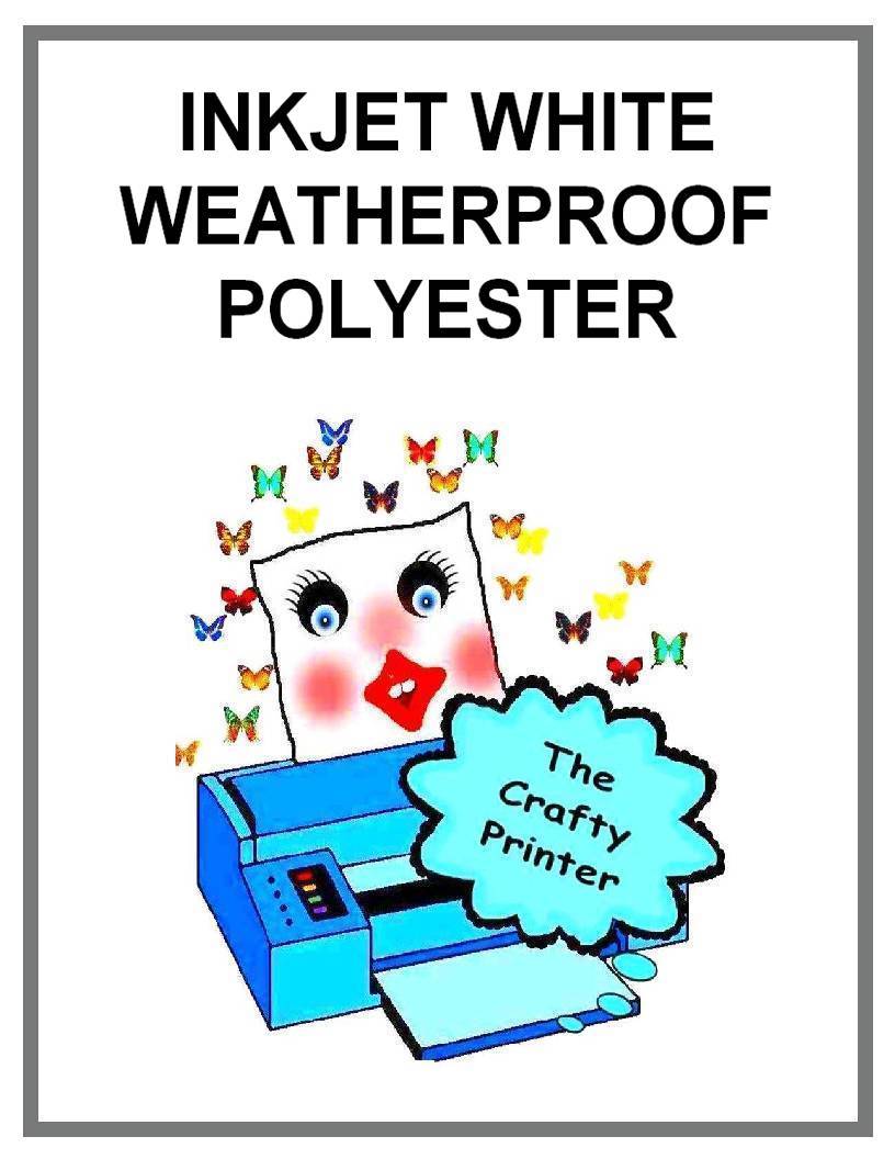 INKJET WEATHERPROOF Permanent Adhesive Decal Paper – 5 Sheets GLOSSY WHITE