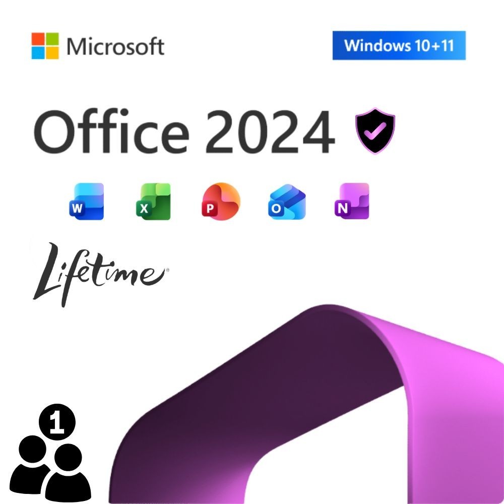 Microsoft Office 2024 Lifetime Perpetual, Windows PC 1-Device Physical Box