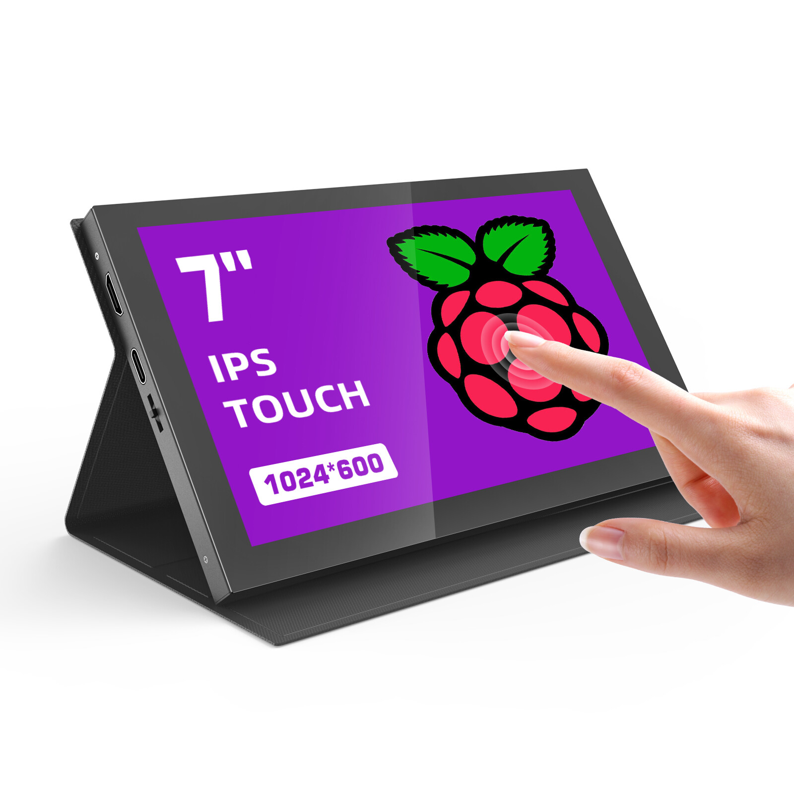 7 Inch Touchscreen for Raspberry Pi 5-Point 1024×600 Display Mini HDMI Monitor