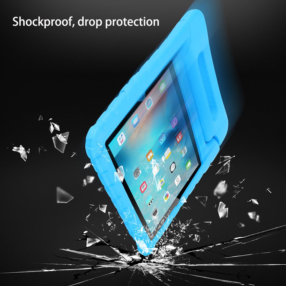 For iPad Mini 2 3 4 5 iPad 2 3 4 5 6 Kids Shockproof EVA Case Stand Handle Cover