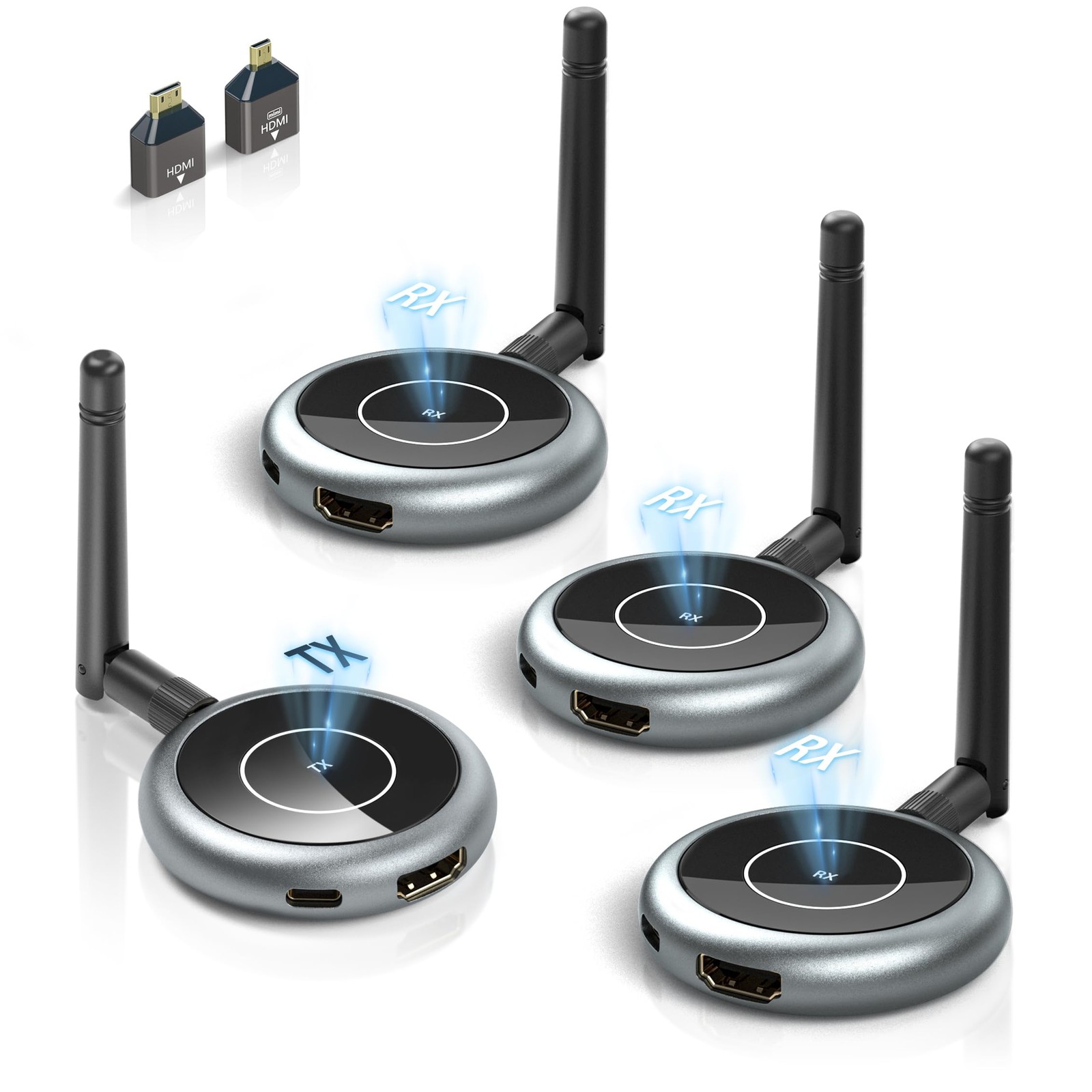 Wireless HDMI Transmitter and 3 Receivers, 656FT/200M Range, 4K Decode 1080P6…