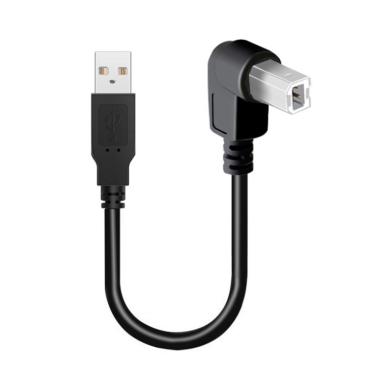 USB Cable Printer High Speed 90 Degrees USB 2.0 A Male to B Male Lead 0.3m – 5m