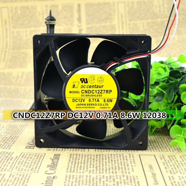 DC Centaur CNDC12Z7RP DC12V 0.71A 8.6W 12CM 3 lines Servo chassis Fan