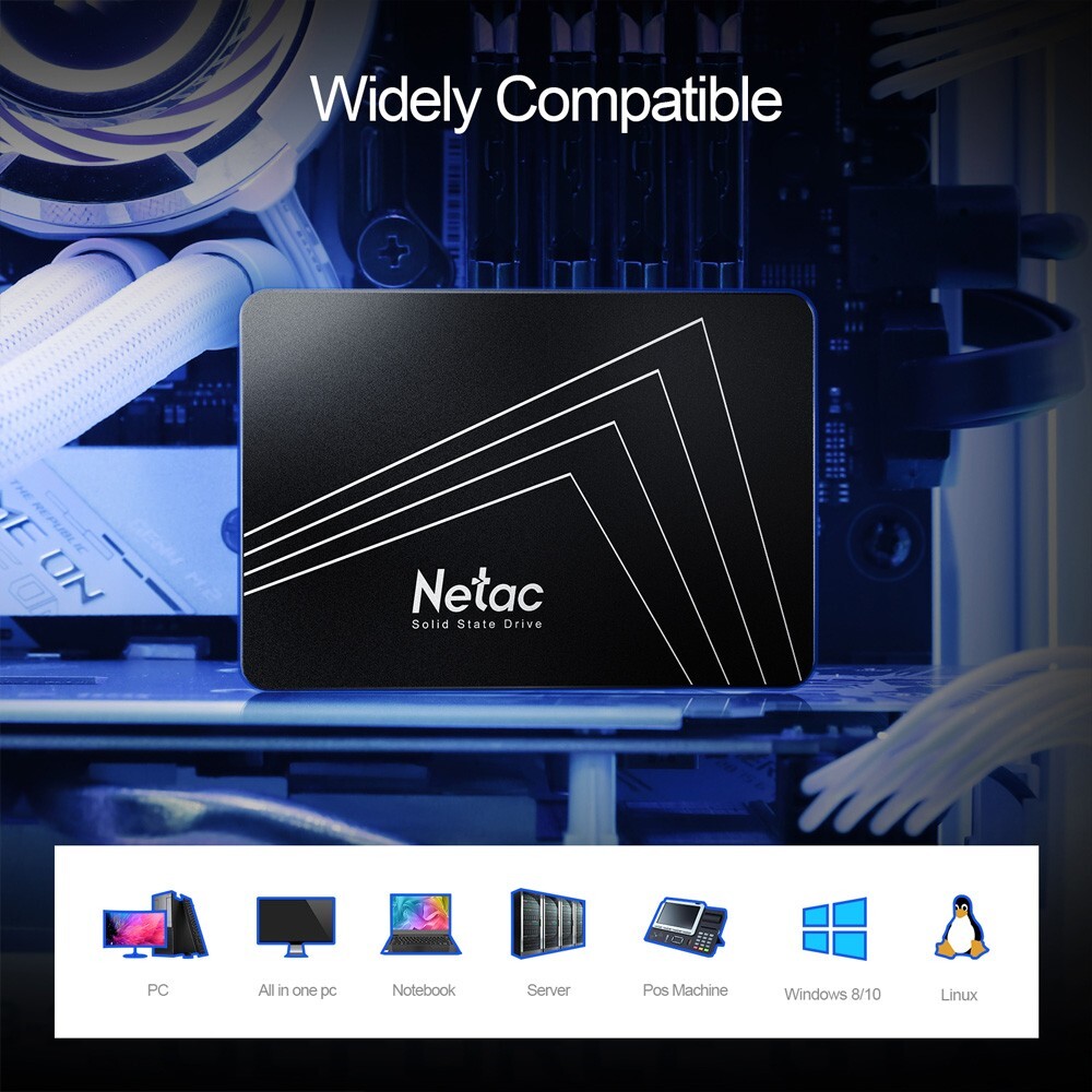Netac 1TB SSD 2.5” SATA III 6Gb/s Internal Solid State Drive 550MB/s PC Latop