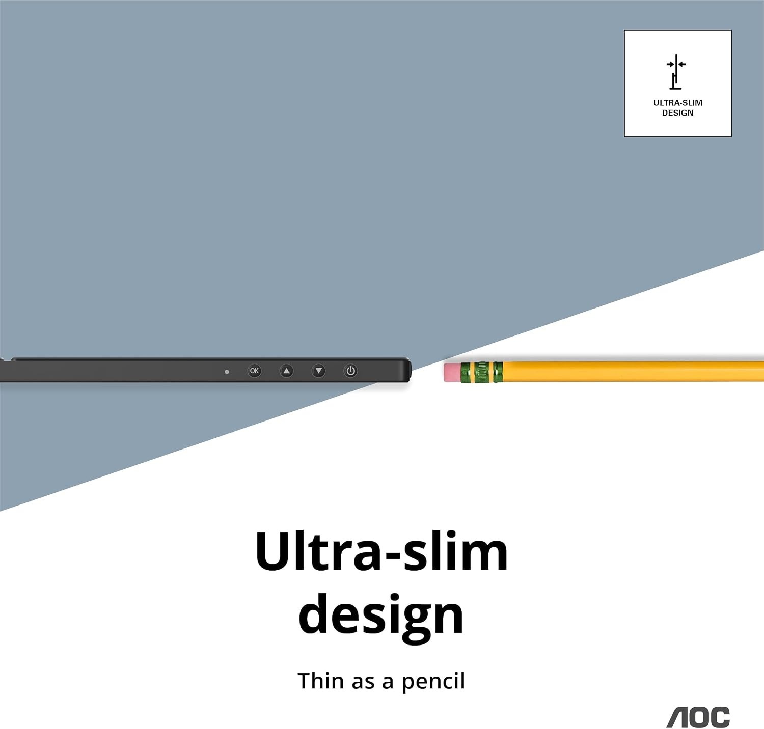 AOC 16T3EA 16” Class USB-C Ultra-Slim Portable Monitor with IPS Panel™