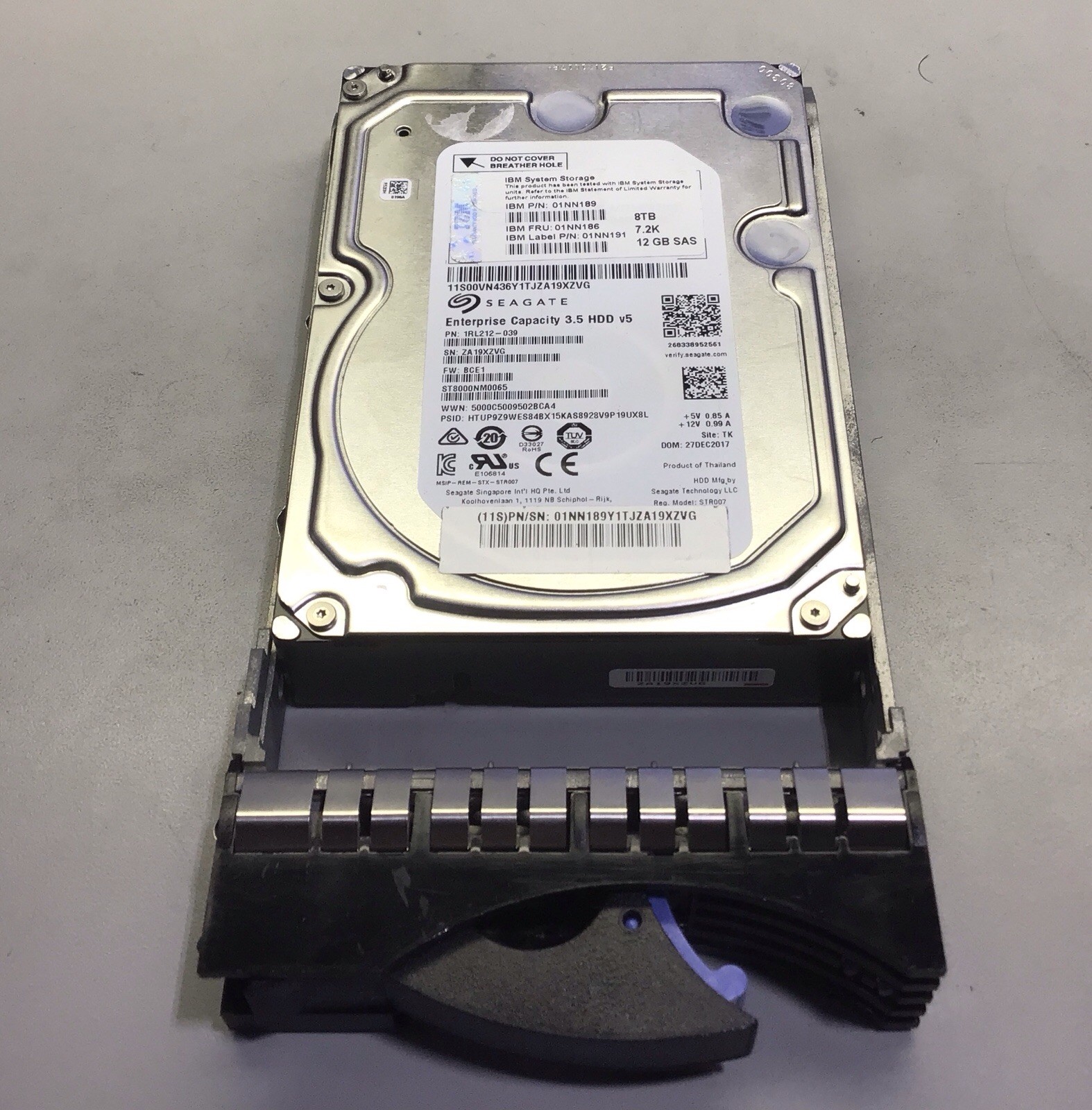 Seagate 8TB ST8000NM0065 3.5″ SAS 7.2K RPM Server HDD
