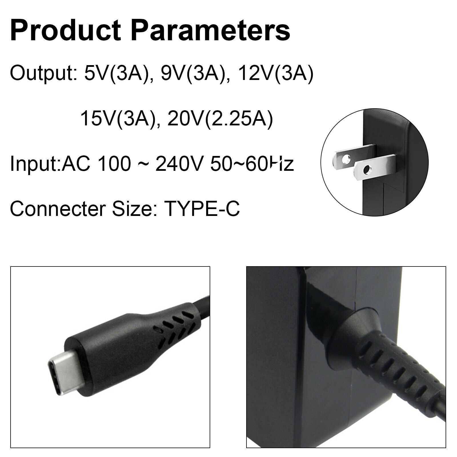 45W USB-C Type-C AC Adapter Charger For Asus ADP-45EW B ADP-45EW A ZENBOOK3 Q325