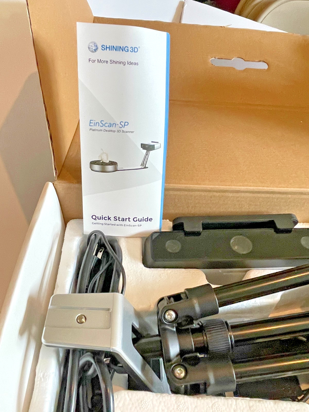 Shining 3D EinScan-SP Platinum 3D Scanner with Turntable / All Cables Incl