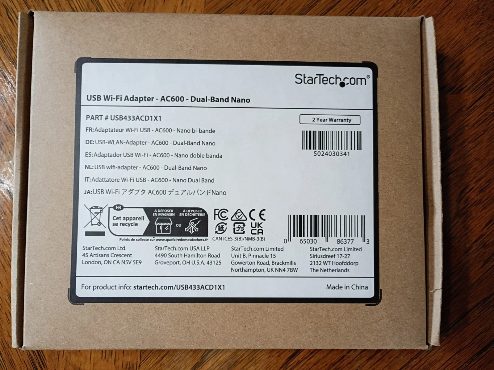 StarTech USB433ACD1X1 AC600 Dual-Band Nano WiFi Adapter