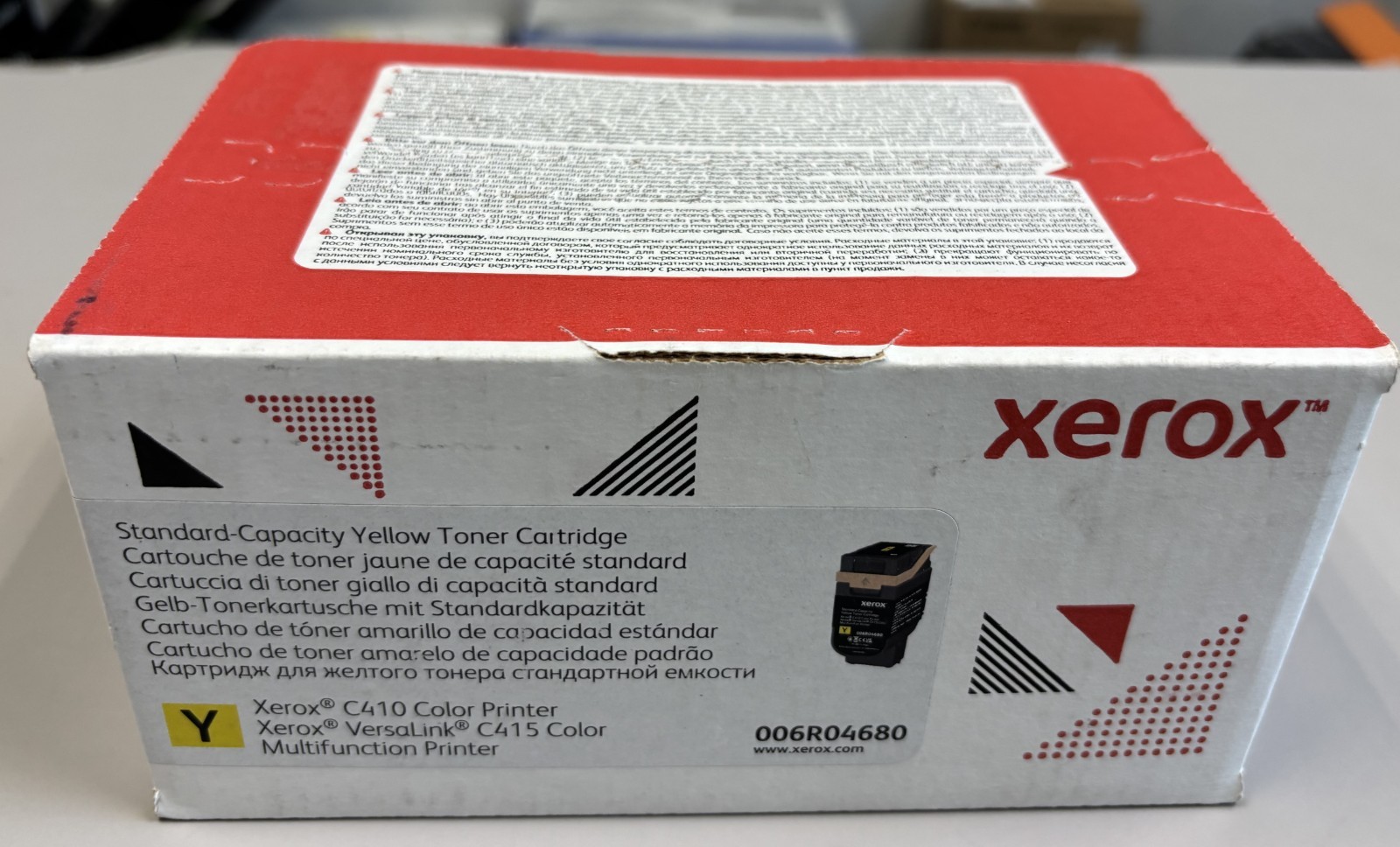 Xerox Genuine 006R04680 Std Capacity Yellow Toner Original OEM C410 VL C415