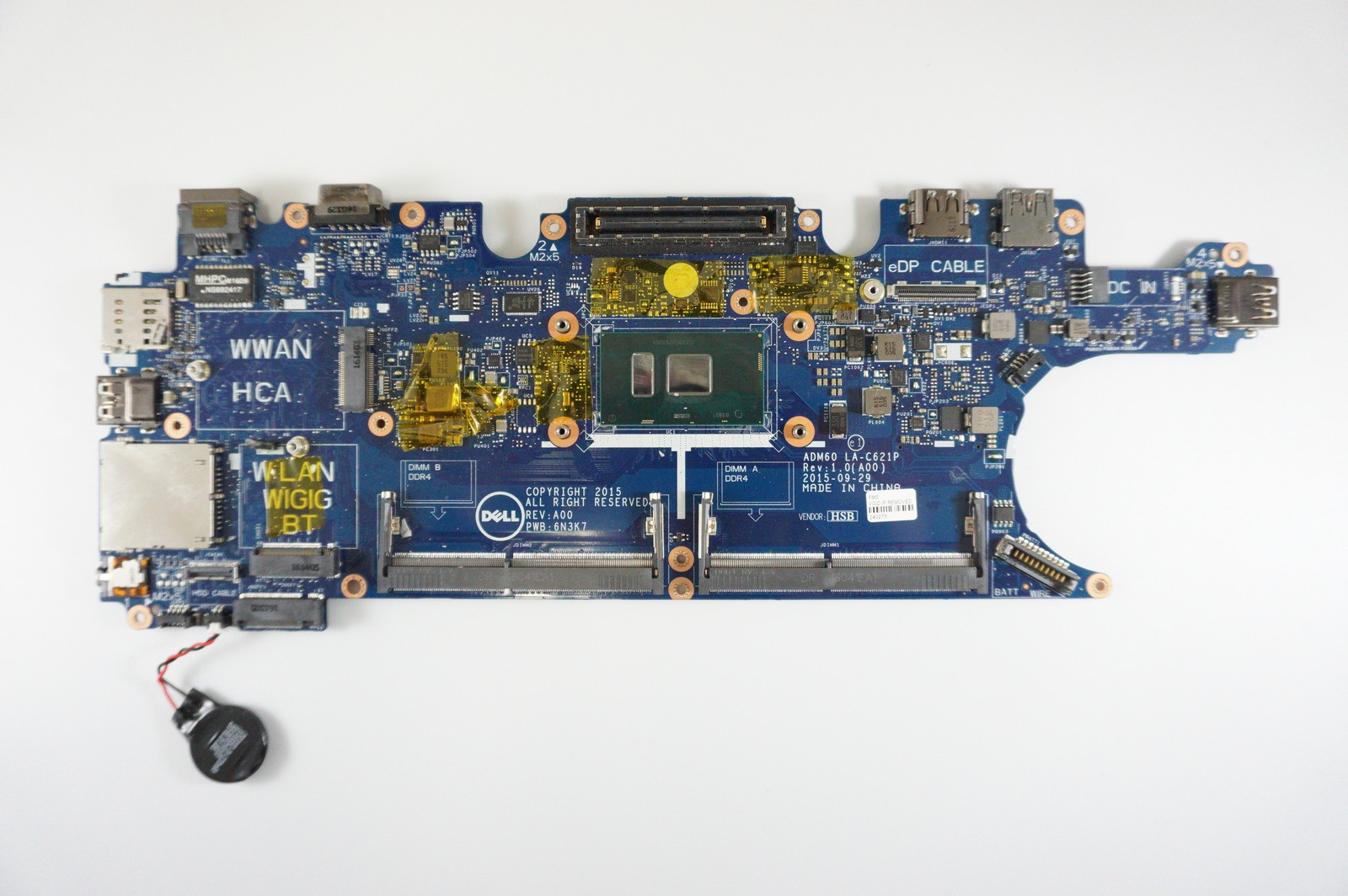 Compatible with YM98P Dell Intel Core I5-6200u Motherboard LATITUDE E5270