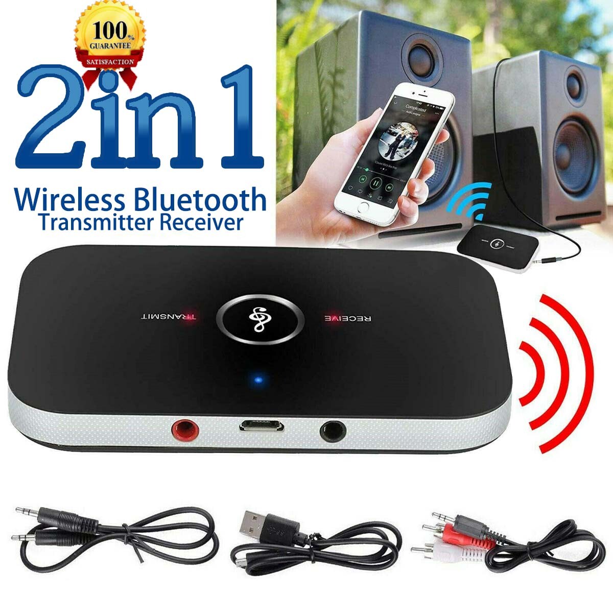 Bluetooth Transmitter & Receiver Wireless Adapter For Speaker sound headphones!!