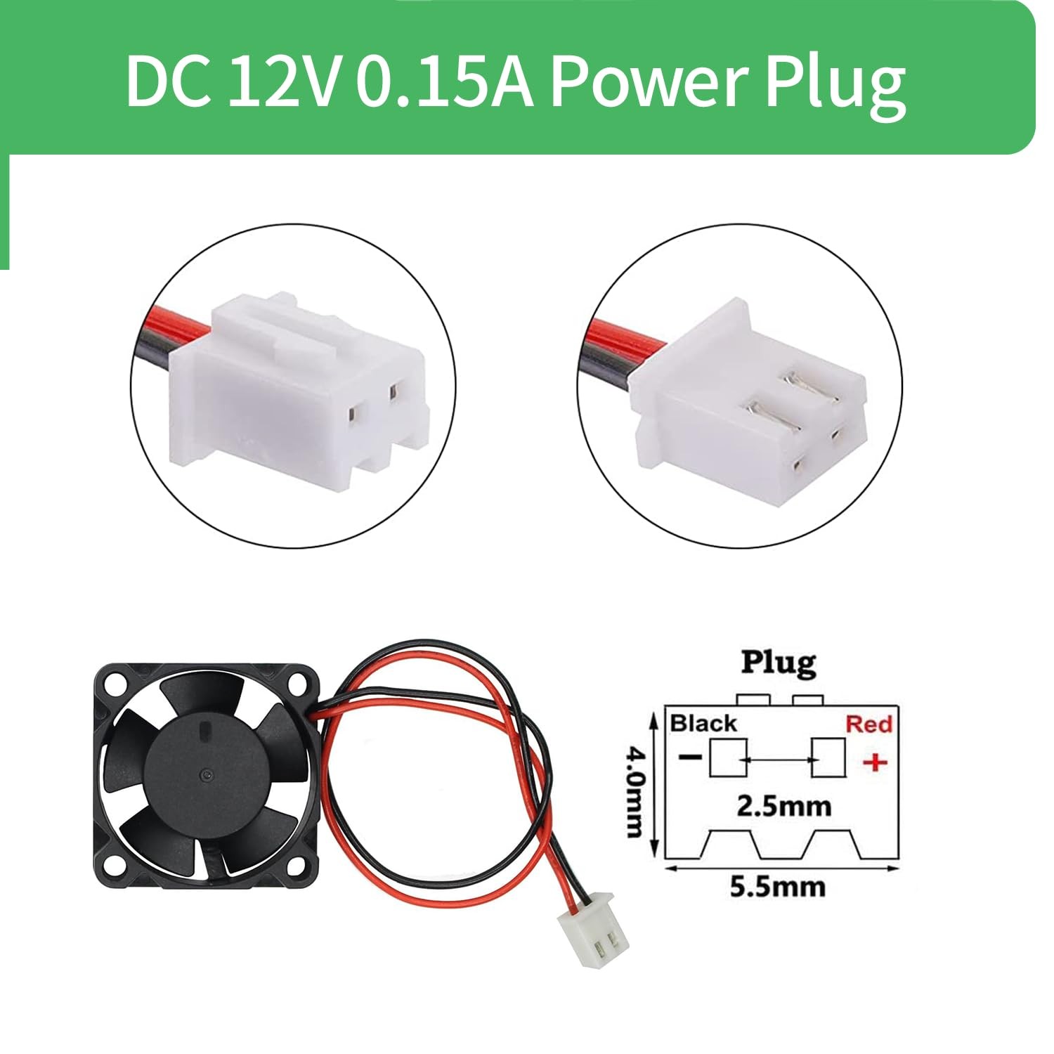 30mm X 30mm X 10mm 3010 12v 0.15a Ball Bearing Brushless Dc Cooling Fan 2pin Ab3