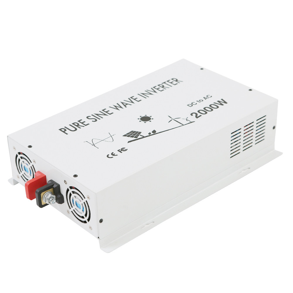 2000W Pure Sine Wave Inverter 60 72V to 120V 220V Power Converter Solar Car Camp