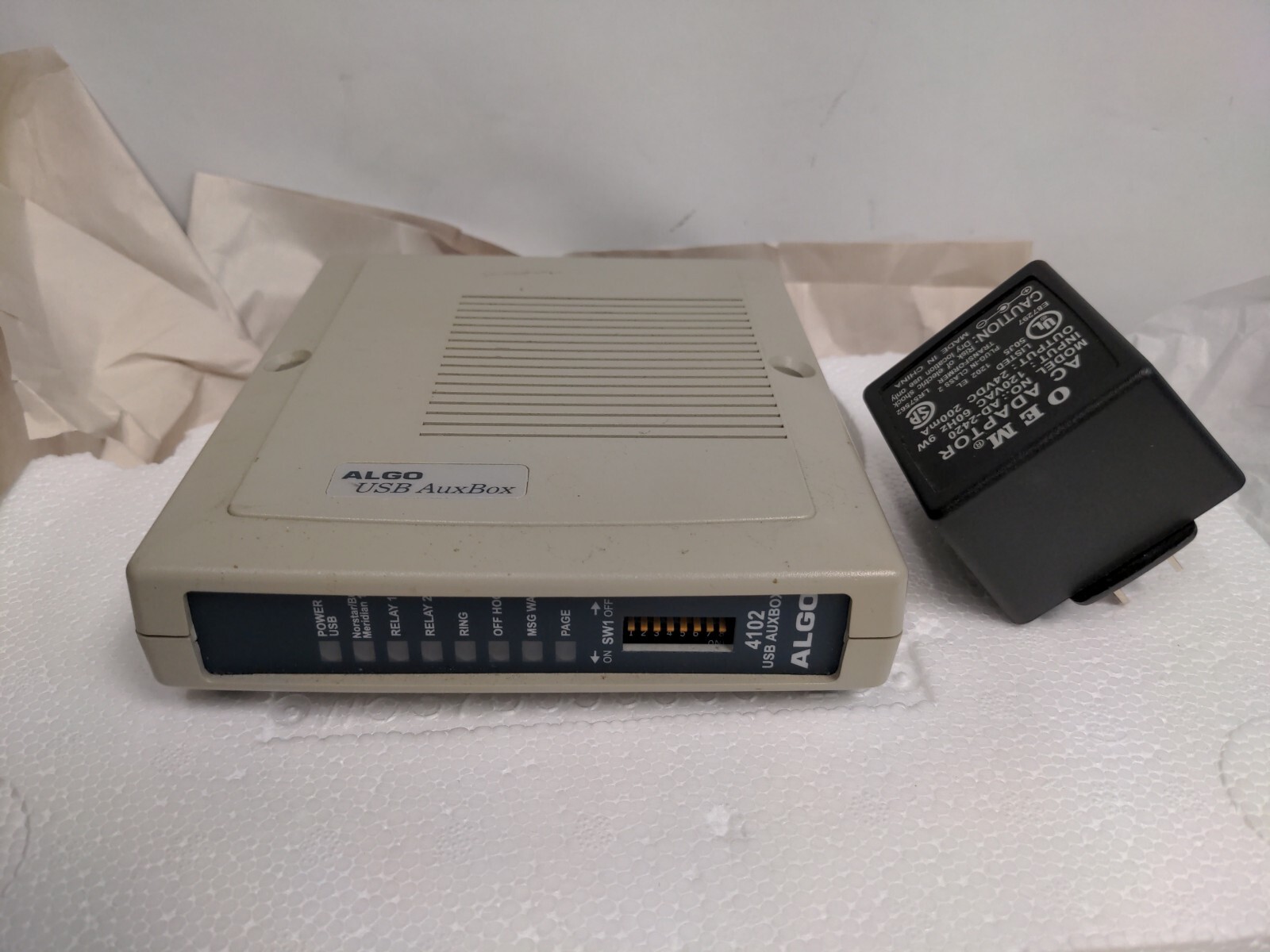 ALGO 4102 Digital AuxBox USB Call Recording for Digital Telephone + AC adapter