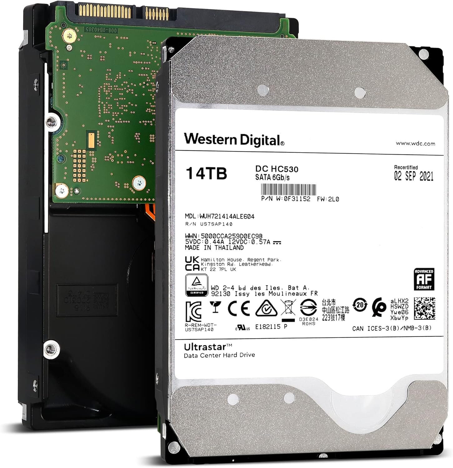 WD WUH721414ALE604 Ultrastar DC HC530 14TB SATA 6G 3.5″ 7200RPM Enterprise HDD