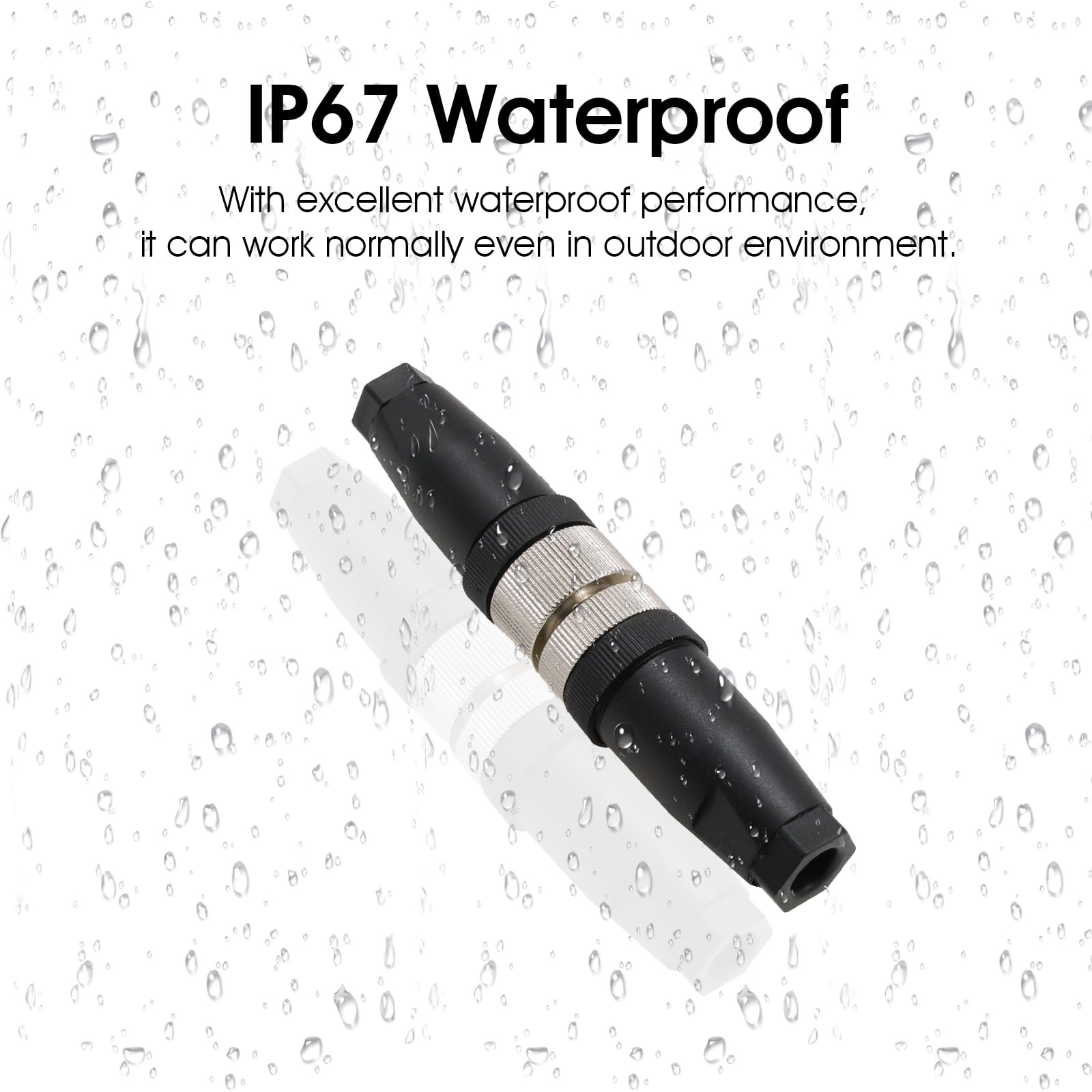 Eonvic M12 8 Pin Female Connector, 12mm A Code IP67 30V 2A AC/DC Industrial C…